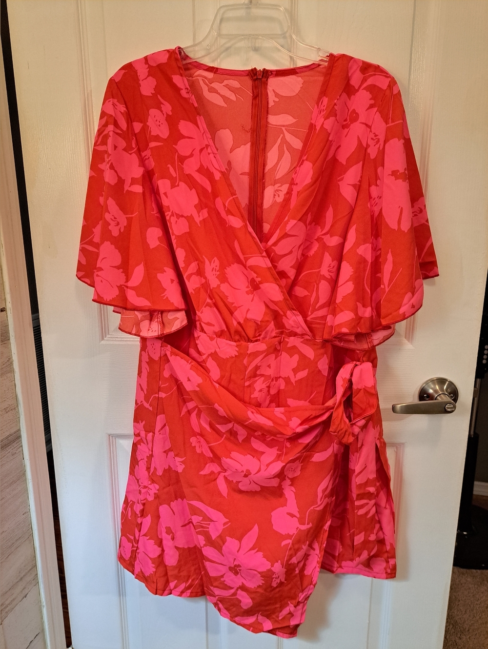 Red Pink Floral Skort/Short Mini Dress